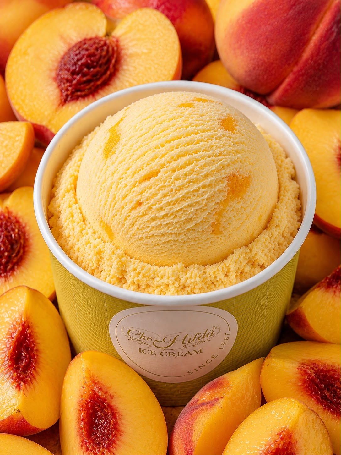 peach ice cream