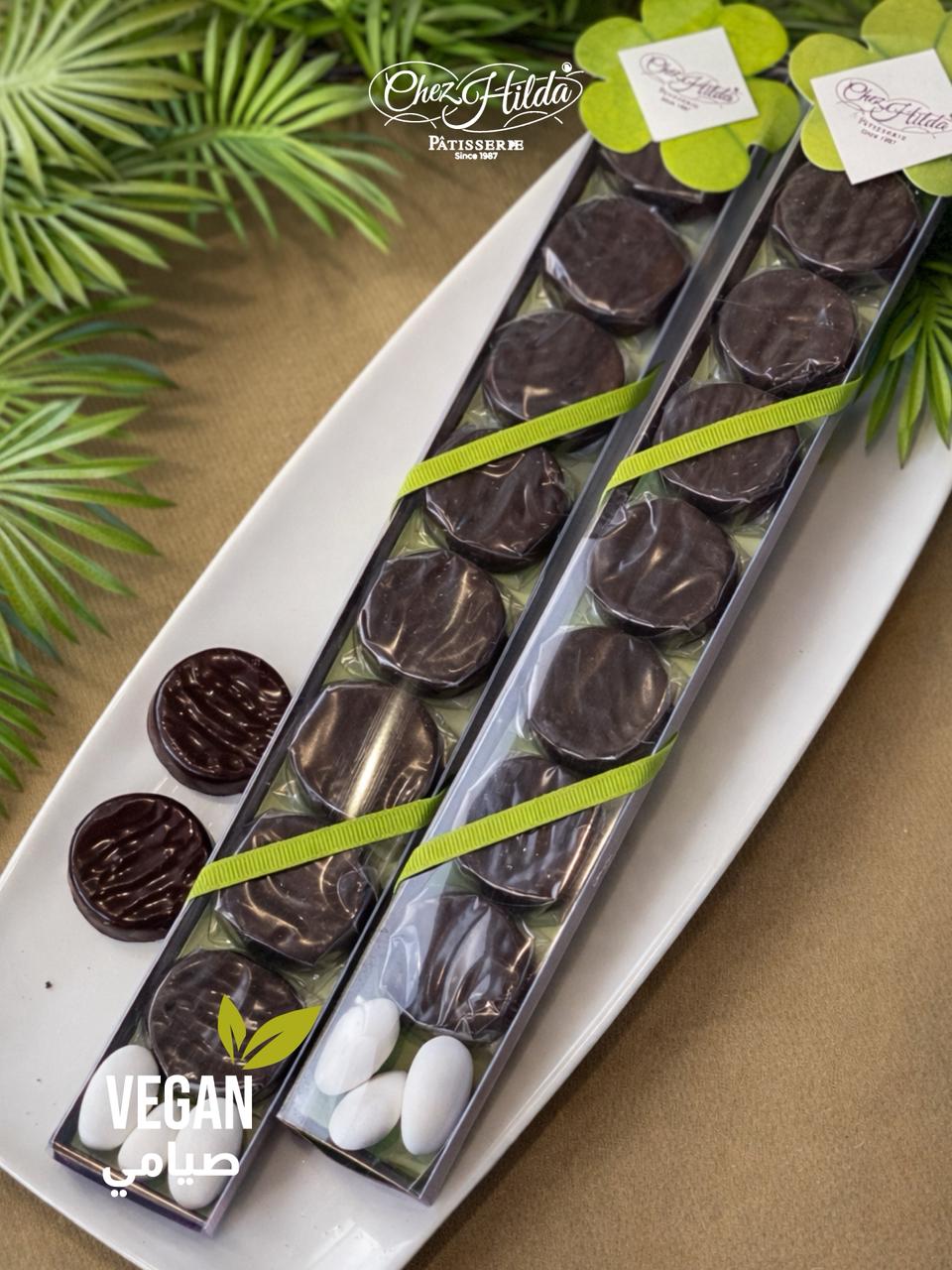 70% dark chocolate with almonds or hazelnuts