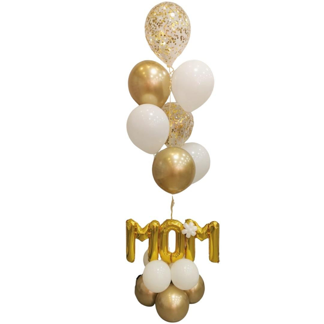 Mom Balloons Gold