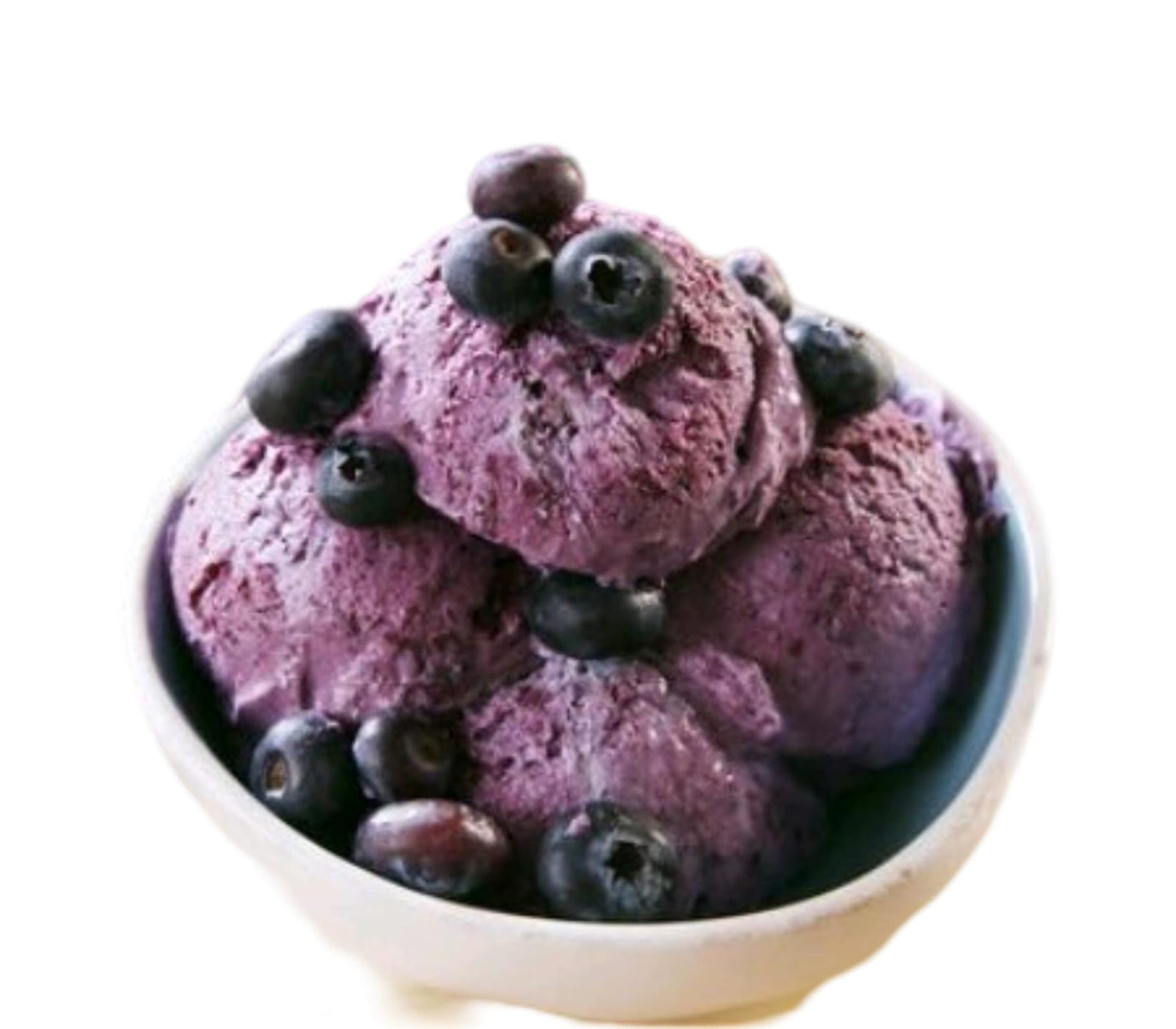 Blueberry ice cream scoop