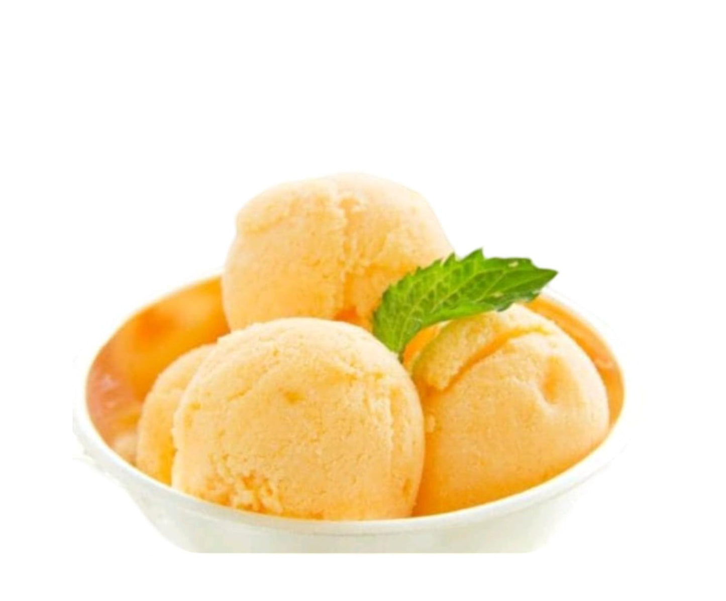 Apricot ice cream scoop