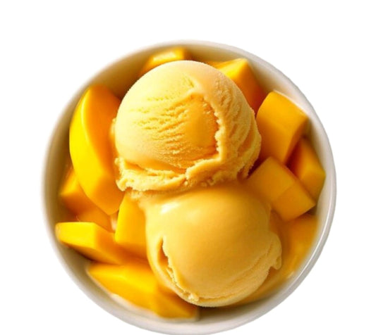 Mango ice cream scoop