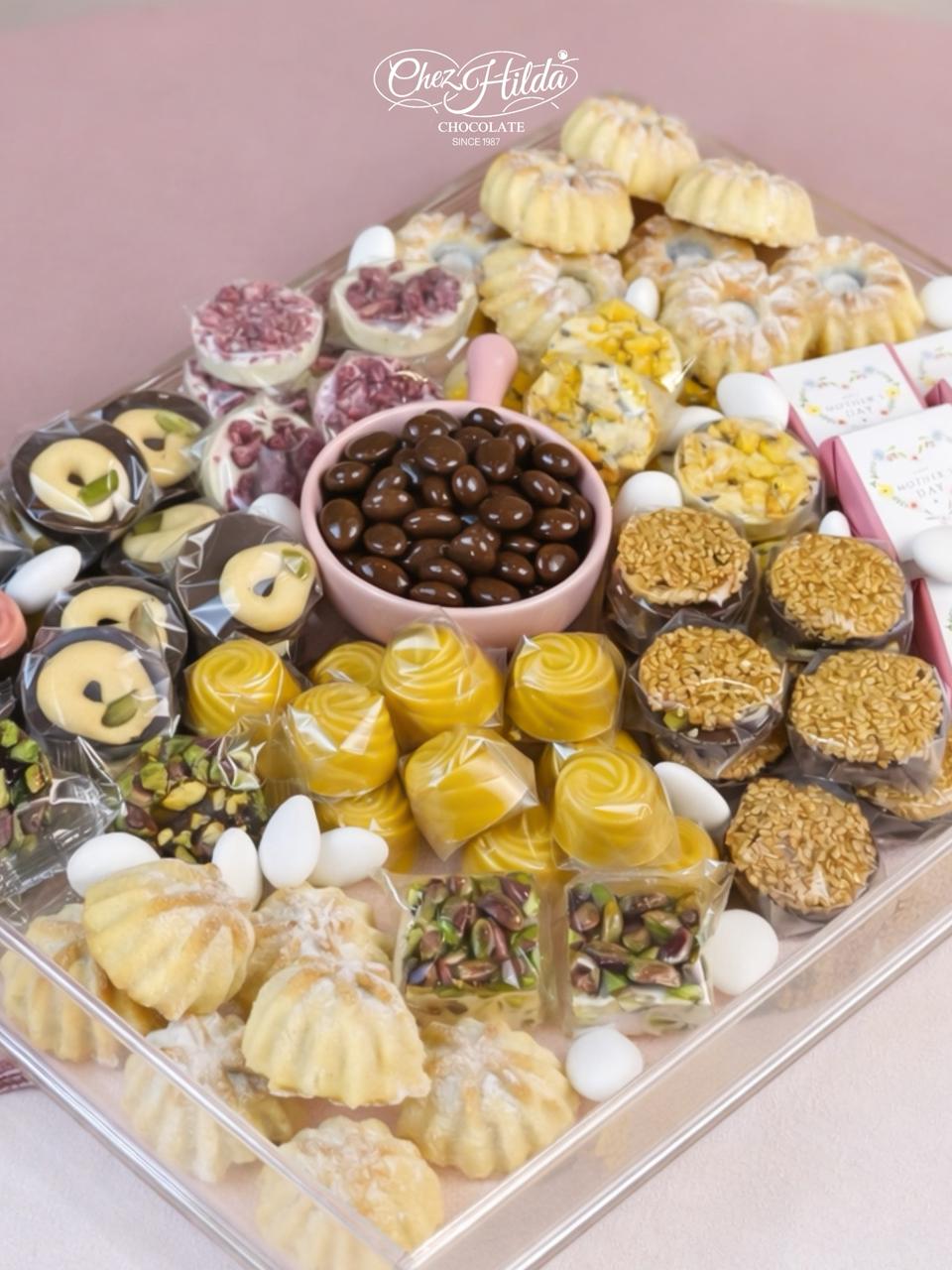 صحن مشكل شوكلت وكعك