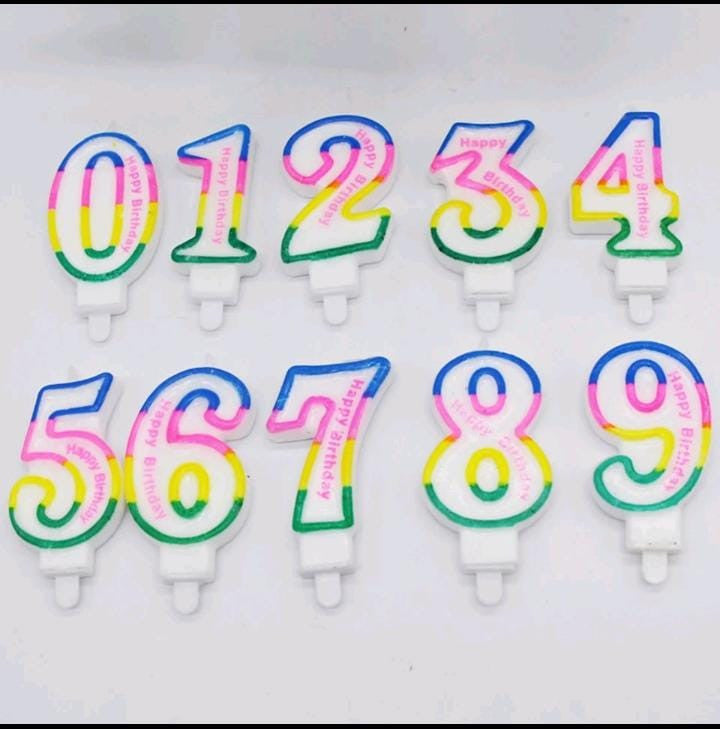 Numbers Candles 3