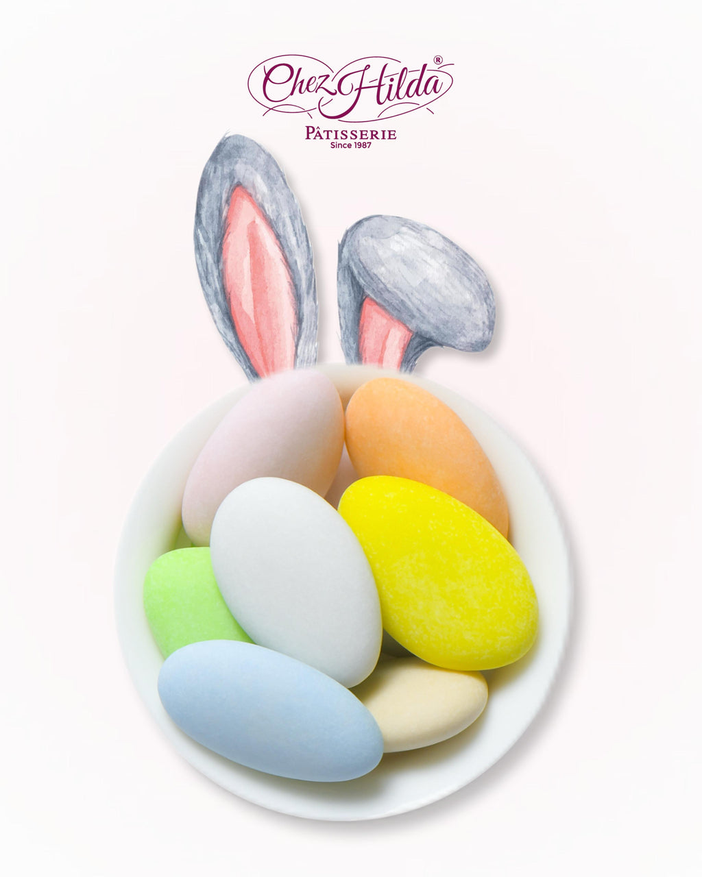 colorful chocolate and sugar almonds