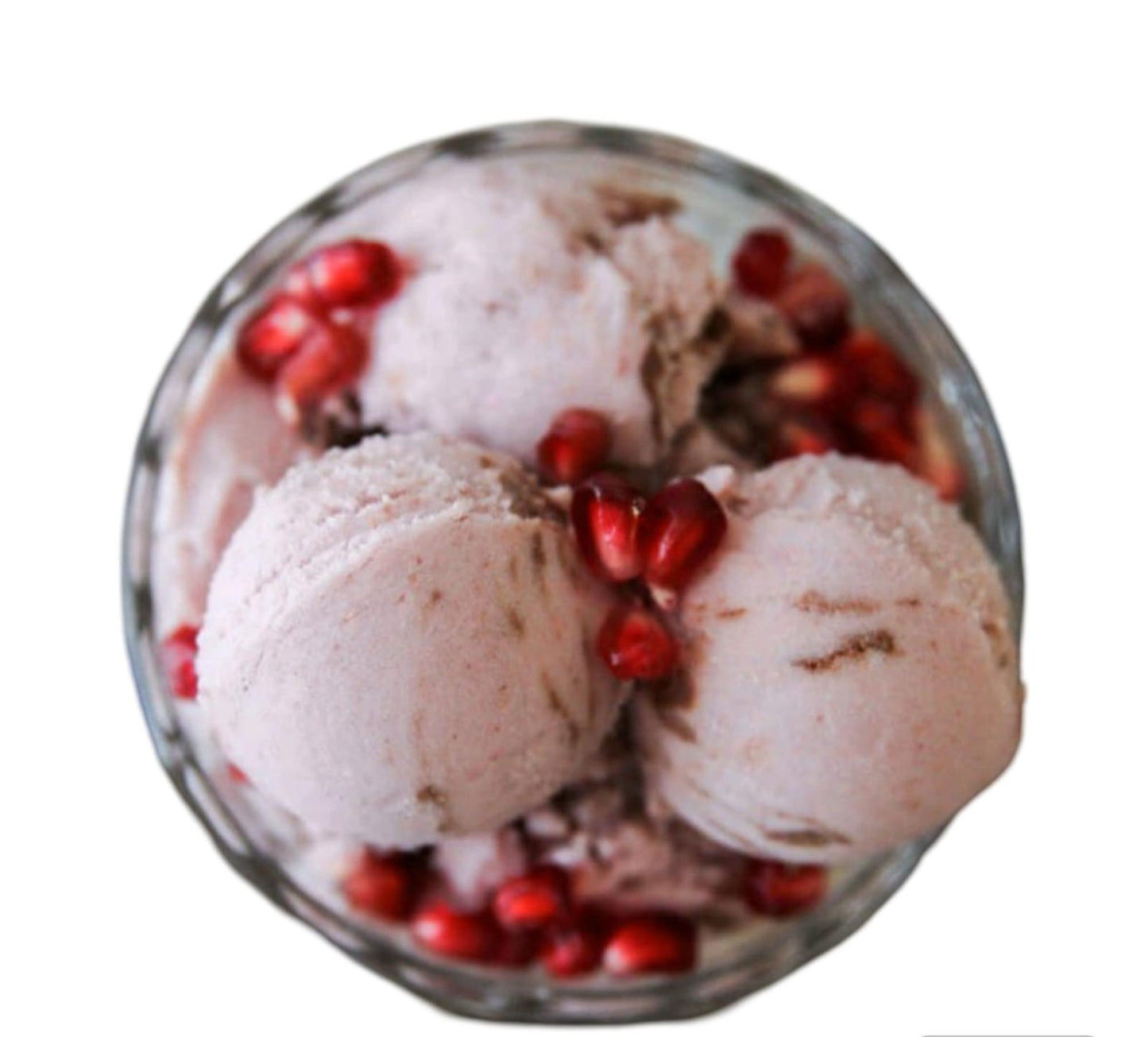 Pomegranate ice cream scoop